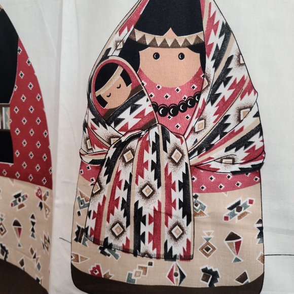 "Little Deer" Indian Doll Southwestern Brown Colors Craft Fabric Panels "3" - Picture 7 of 12